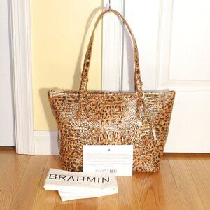 NWT Brahmin Medium Asher Leopard Cub Melbourne Tote